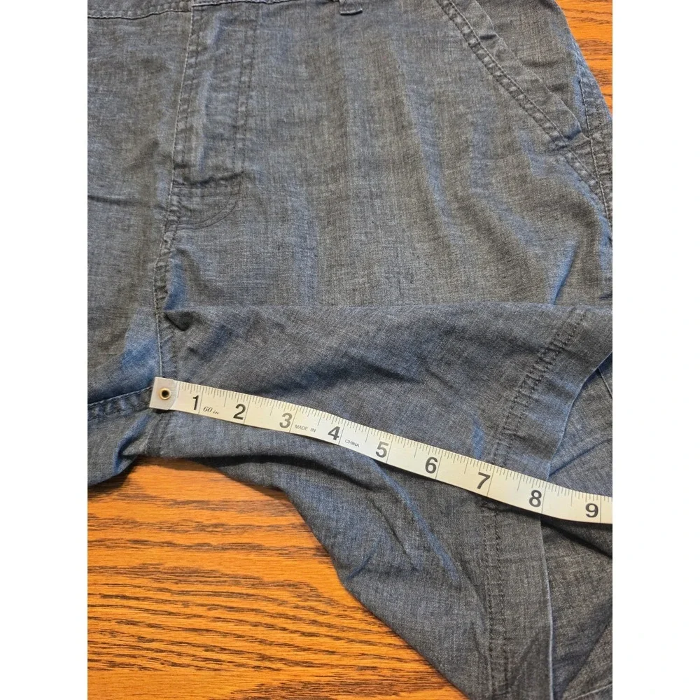 Prana Furrow Shorts Mens SZ 34 Blue Gray Casual Walking Hiking Cargo Outdoor 8
